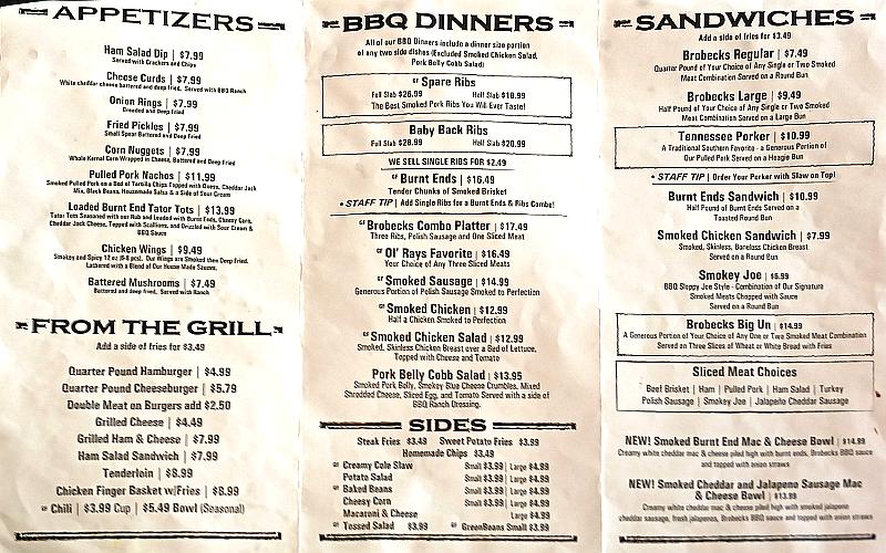 Brobecks menu - Overland Park, Kansas