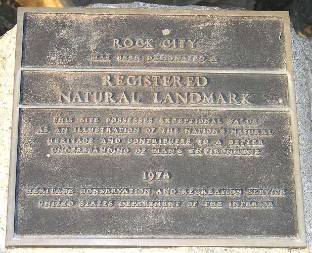 Rock City registered Natural Landmark