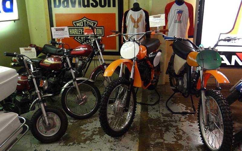 1974, 1976 and 1978 Harley-Davidson motorcycles