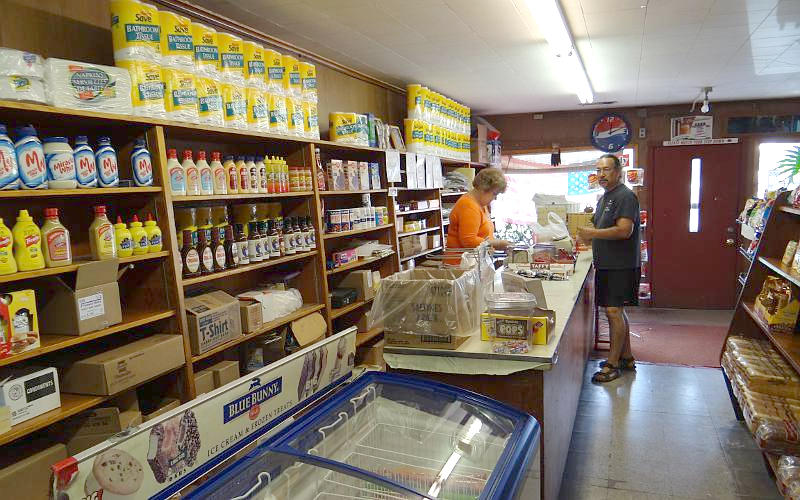 Porubsky's grocery counter