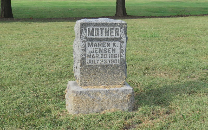 Maren K. Jensen headstone