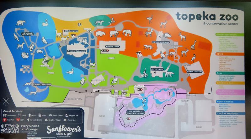 Topeka Zoo Grouonds Map - Topeka, Kansas