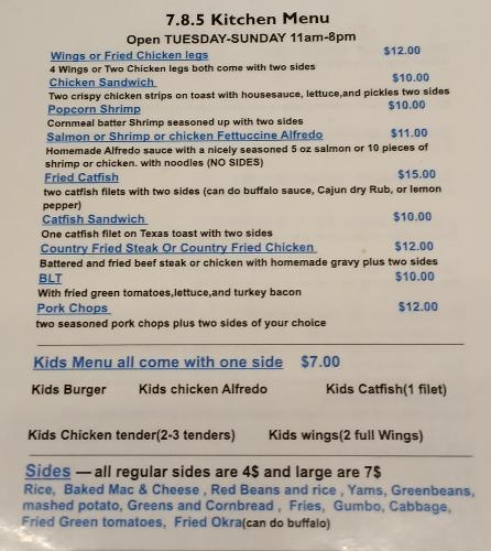 7.8.5 Kitchen Menu - Topeka, Kansas