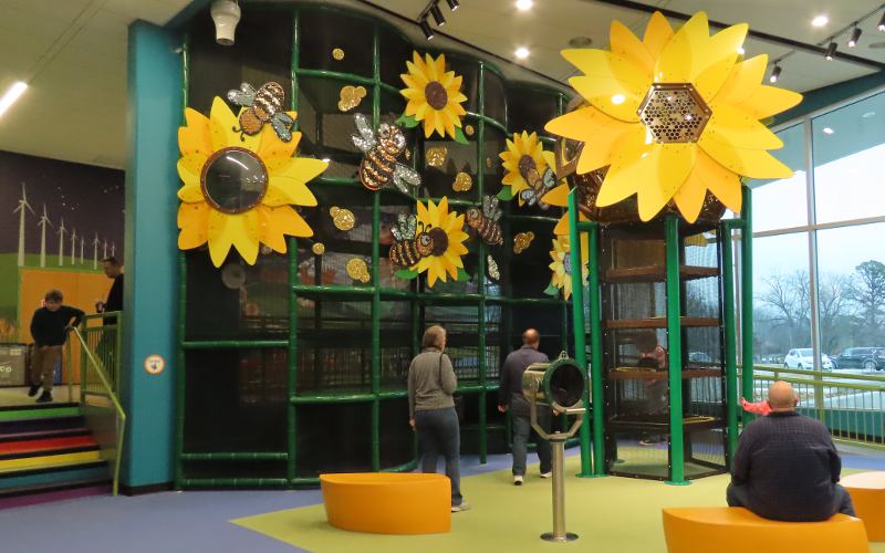 World's Tallest Climbable Sunflower and Sunflower Gallery - Kansas Children's Discovery Center