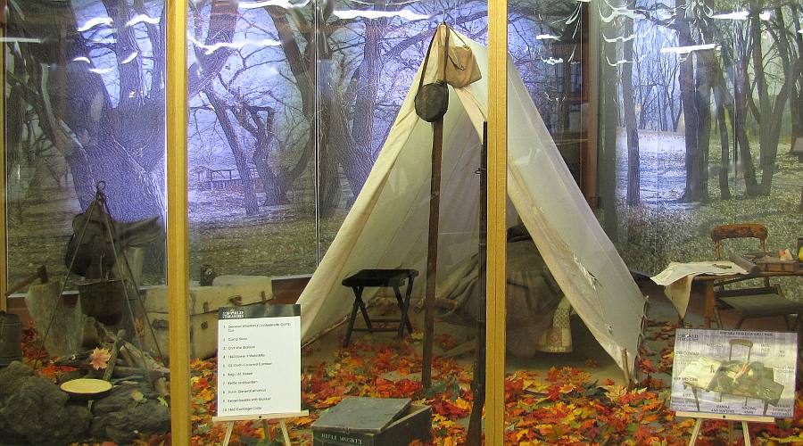 Civil War officer's camp