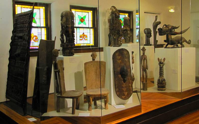 African mask and statue exhibit