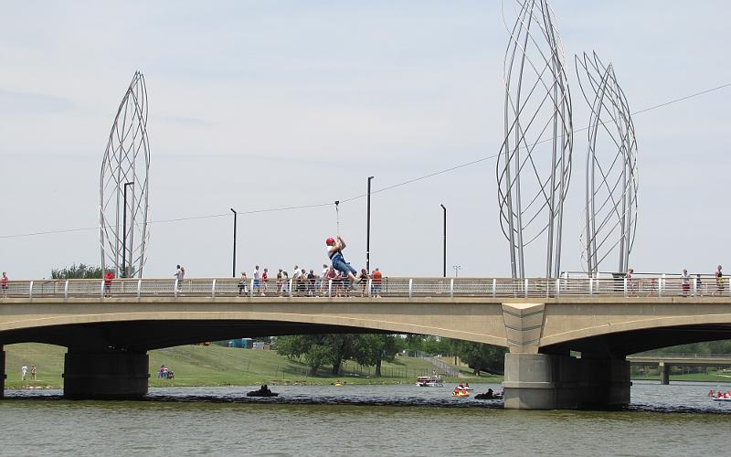 Arkansas River zipline - Wichita