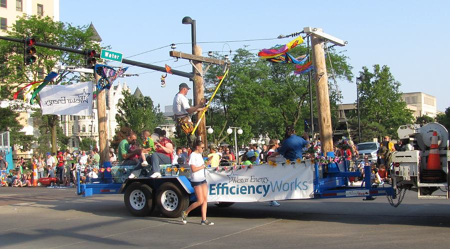 Westar Energy float in Wichita Sundown parade