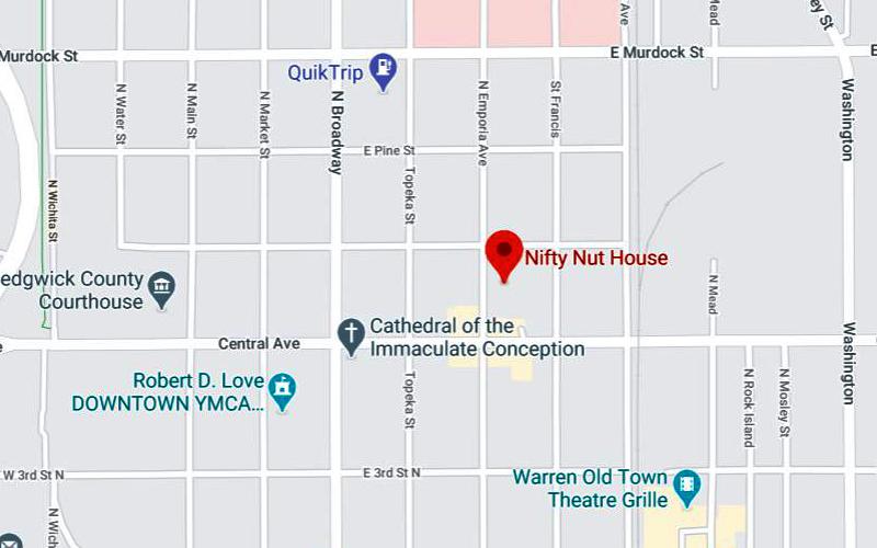 Nifty Nut House Map - Wichita, Kansas