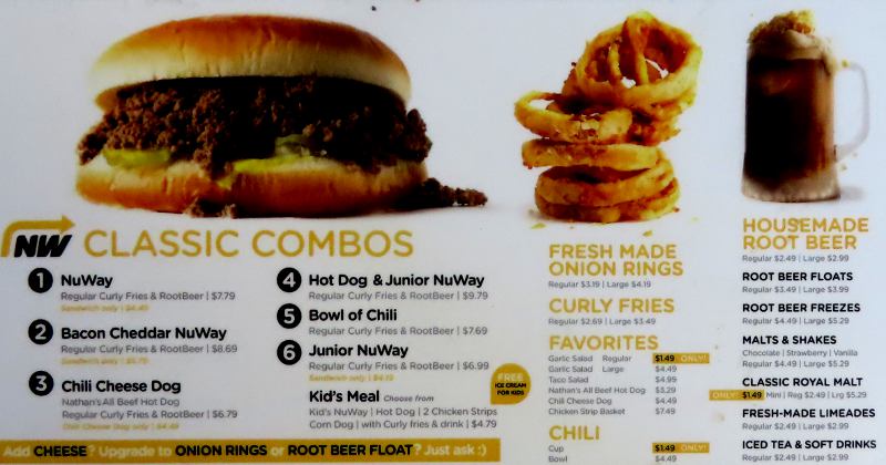 Nu-Way Cafe Menu - Wichita, Kansas