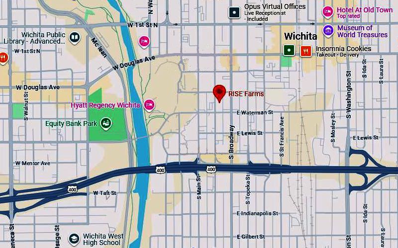 Rise Farms Map - Wichita, Kansas